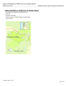 Salmon-Huckleberry Wilderness Air Quality Report