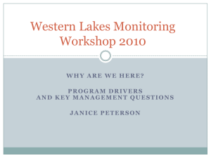 Western Lakes Monitoring Workshop 2010