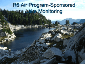R6 Air Program-Sponsored Lake Monitoring