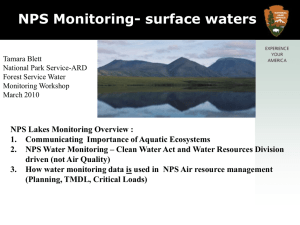 NPS Monitoring- surface waters