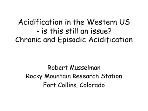 Acidification in the Western US - is this still an issue?