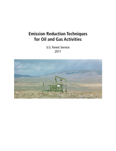 Emission Reduction Techniques for Oil and Gas Activities U.S. Forest Service 2011