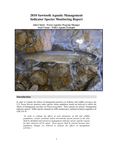 2010 Sawtooth Aquatic Management Indicator Species Monitoring Report Introduction