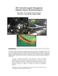 2011 Sawtooth Aquatic Management Indicator Species Monitoring Report Introduction