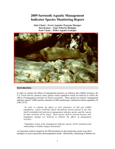 2009 Sawtooth Aquatic Management Indicator Species Monitoring Report