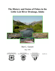 The History and Status of Fishes in the Bart L. Gamett