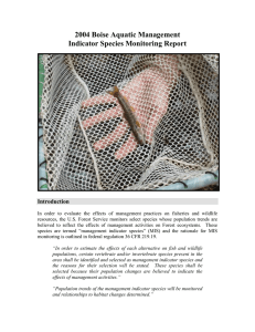 2004 Boise Aquatic Management Indicator Species Monitoring Report  Introduction