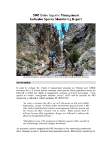 2005 Boise Aquatic Management Indicator Species Monitoring Report  Introduction