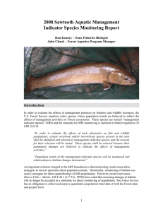 2008 Sawtooth Aquatic Management Indicator Species Monitoring Report  Introduction