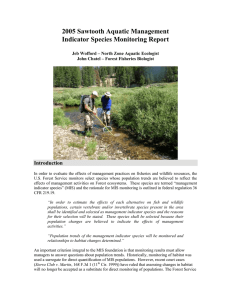 2005 Sawtooth Aquatic Management Indicator Species Monitoring Report  Introduction