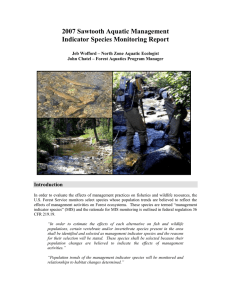 2007 Sawtooth Aquatic Management Indicator Species Monitoring Report  Introduction