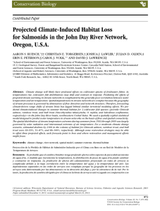Projected Climate-Induced Habitat Loss Oregon, U.S.A. Contributed Paper