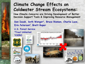 Climate Change Effects on Coldwater Stream Ecosystems: