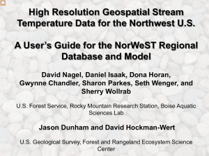 High Resolution Geospatial Stream Temperature Data for the Northwest U.S.