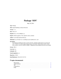 Package ‘SSN’ May 29, 2014