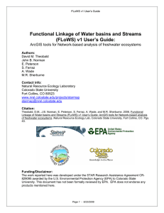 Functional Linkage of Water basins and Streams (FLoWS) v1 User’s Guide: