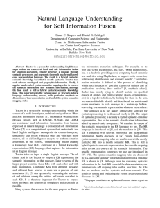 Natural Language Understanding for Soft Information Fusion