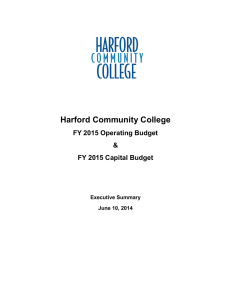 Harford Community College FY 2015 Operating Budget &amp; FY 2015 Capital Budget