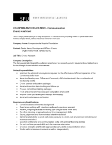 CO-OPERATIVE EDUCATION - Communication Events Assistant