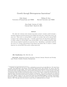 Growth through Heterogeneous Innovations