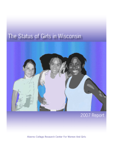 The Status of Girls in Wisconsin 2007 Report