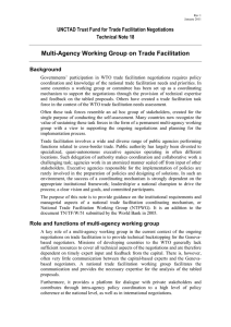 Multi-Agency Working Group on Trade Facilitation Technical Note 18 Background
