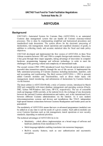 ASYCUDA  UNCTAD Trust Fund for Trade Facilitation Negotiations Technical Note No. 21