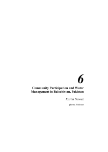 6 Community Participation and Water Management in Balochistan, Pakistan
