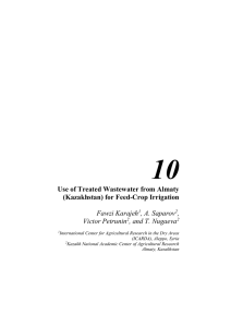 10 Use of Treated Wastewater from Almaty (Kazakhstan) for Feed-Crop Irrigation