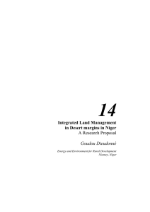 14 Integrated Land Management in Desert margins in Niger A Research Proposal