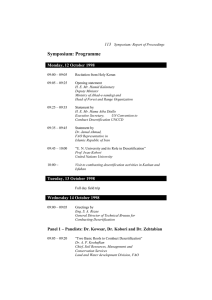 Symposium: Programme  113 Monday, 12 October 1998