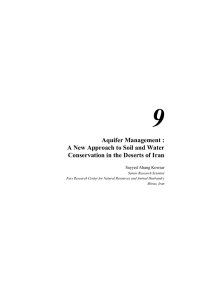 9 Aquifer Management : A New Approach to Soil and Water