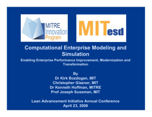 Computational Enterprise Modeling and Simulation