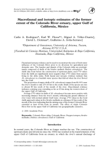 Macrofaunal and isotopic estimates of the former California, Me