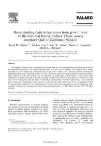 Reconstructing daily temperatures from growth rates (northern Gulf of California, Mexico)