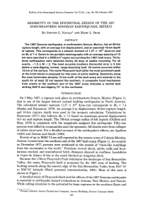 Bulletin of the Seismological Society of America, Vol. 72, No.... SEISMICITY  IN  T H E   E...