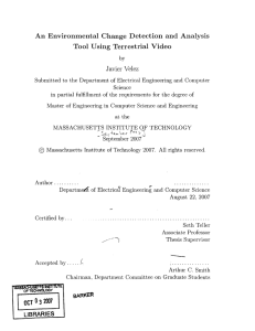 An  Environmental  Change  Detection  and ... Tool  Using  Terrestrial Video Javier  Velez