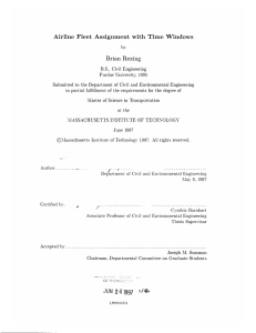 Airline  Fleet  Assignment  with  Time ... Brian  Rexing