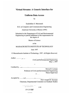 Virtual Streams: A  Generic  Interface for Uniform Data Access