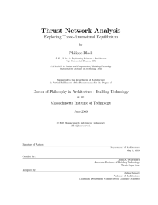 Thrust Network Analysis Exploring Three-dimensional Equilibrium Philippe Block by