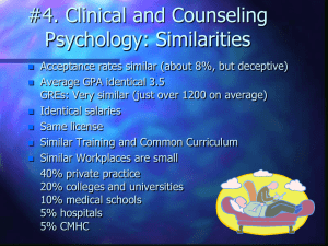 #4. Clinical and Counseling Psychology: Similarities