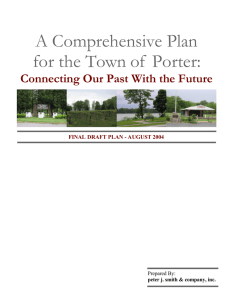 A Comprehensive Plan for the Town of   Porter: