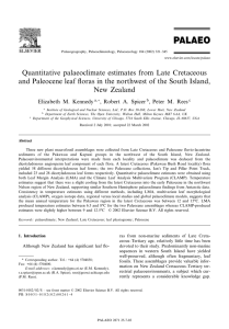 Quantitative palaeoclimate estimates from Late Cretaceous