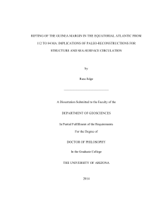 RIFTING OF THE GUINEA MARGIN IN THE EQUATORIAL ATLANTIC FROM