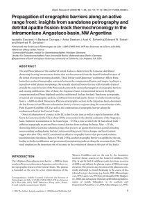 Propagation of orographic barriers along an active