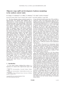 Oligocene range uplift and development of plateau morphology B. Carrapa, D. Adelmann,