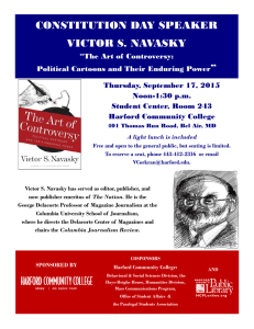 CONSTITUTION DAY SPEAKER VICTOR S. NAVASKY  “The Art of Controversy: