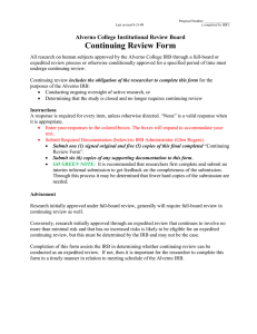 Continuing Review Form  Alverno College Institutional Review Board