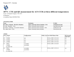 10771 - CTE and QE measurement for ACS CCDs at...