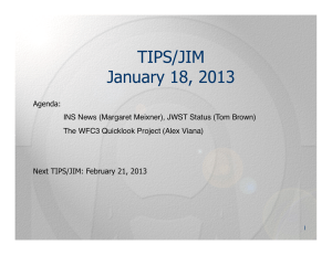 TIPS/JIM January 18, 2013